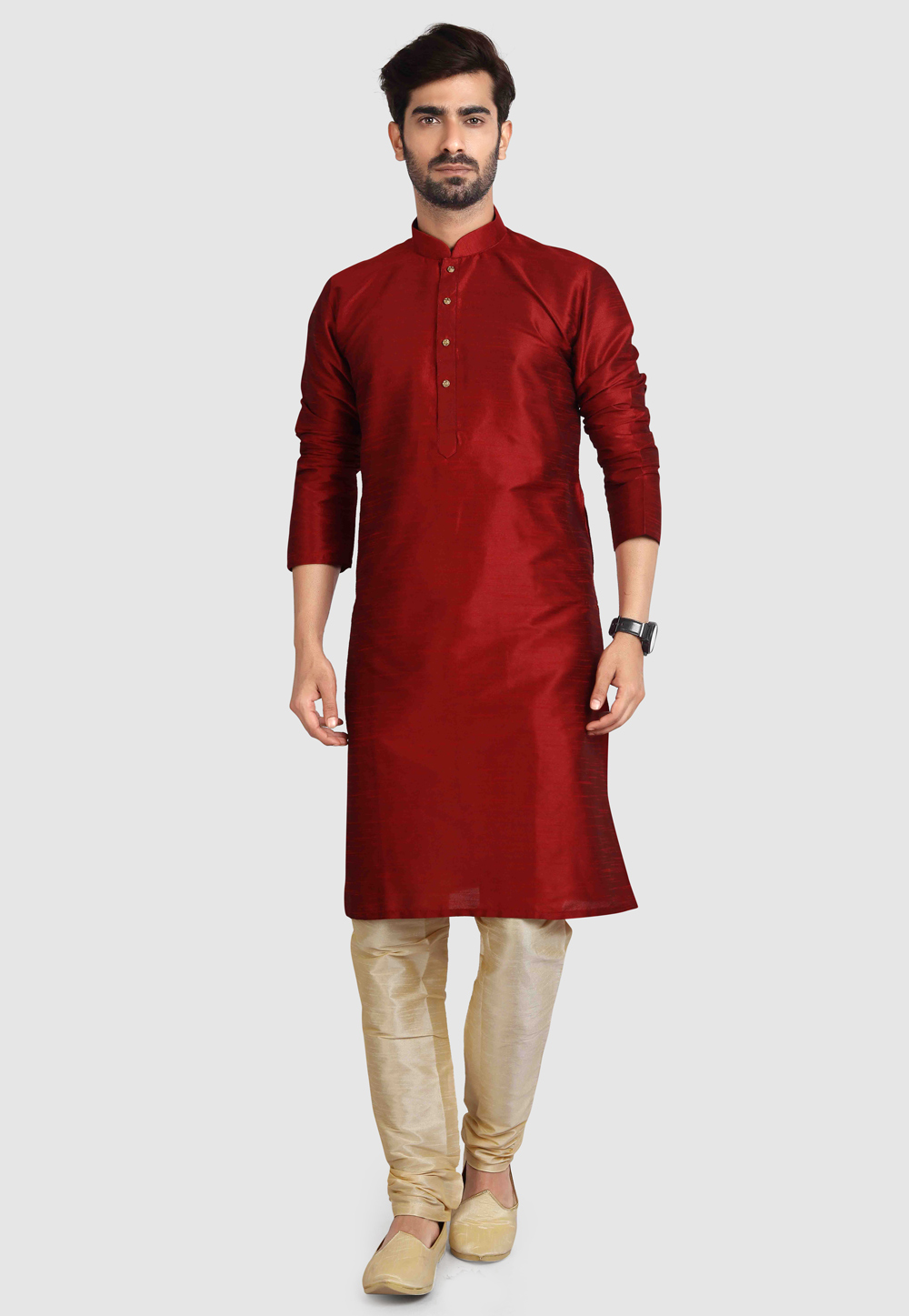 Maroon Art Silk Kurta Pajama 247228
