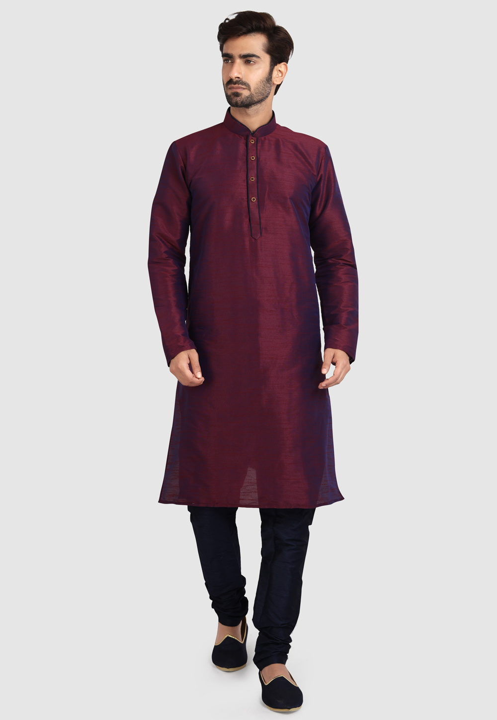 Purple Art Silk Kurta Pajama 247232