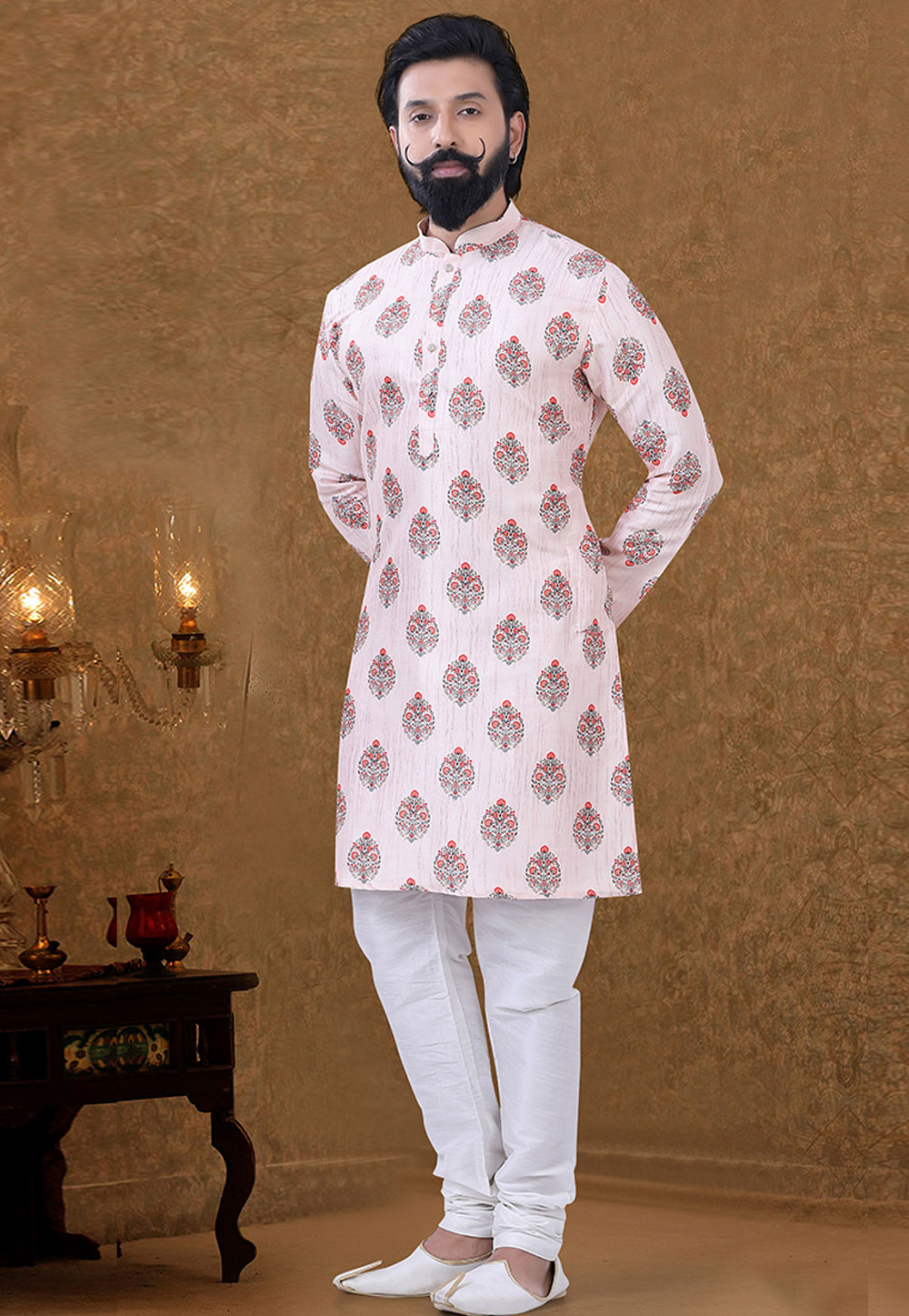 Cream Cotton Kurta Pajama 249001