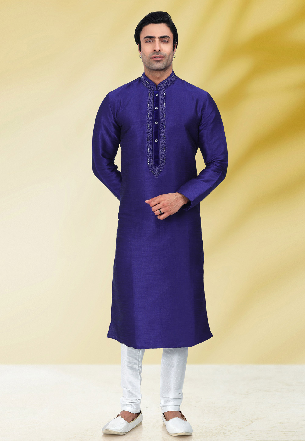 Violet Art Silk Kurta Pajama 258000