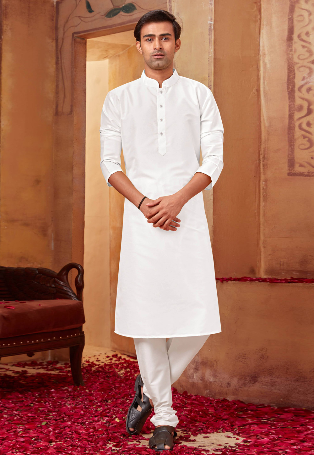 Eid Stylish White Kurta Pajama Charming White Designer Kurta