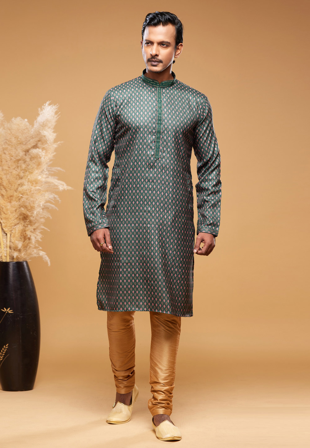 Green Art Silk Kurta Pajama 273592