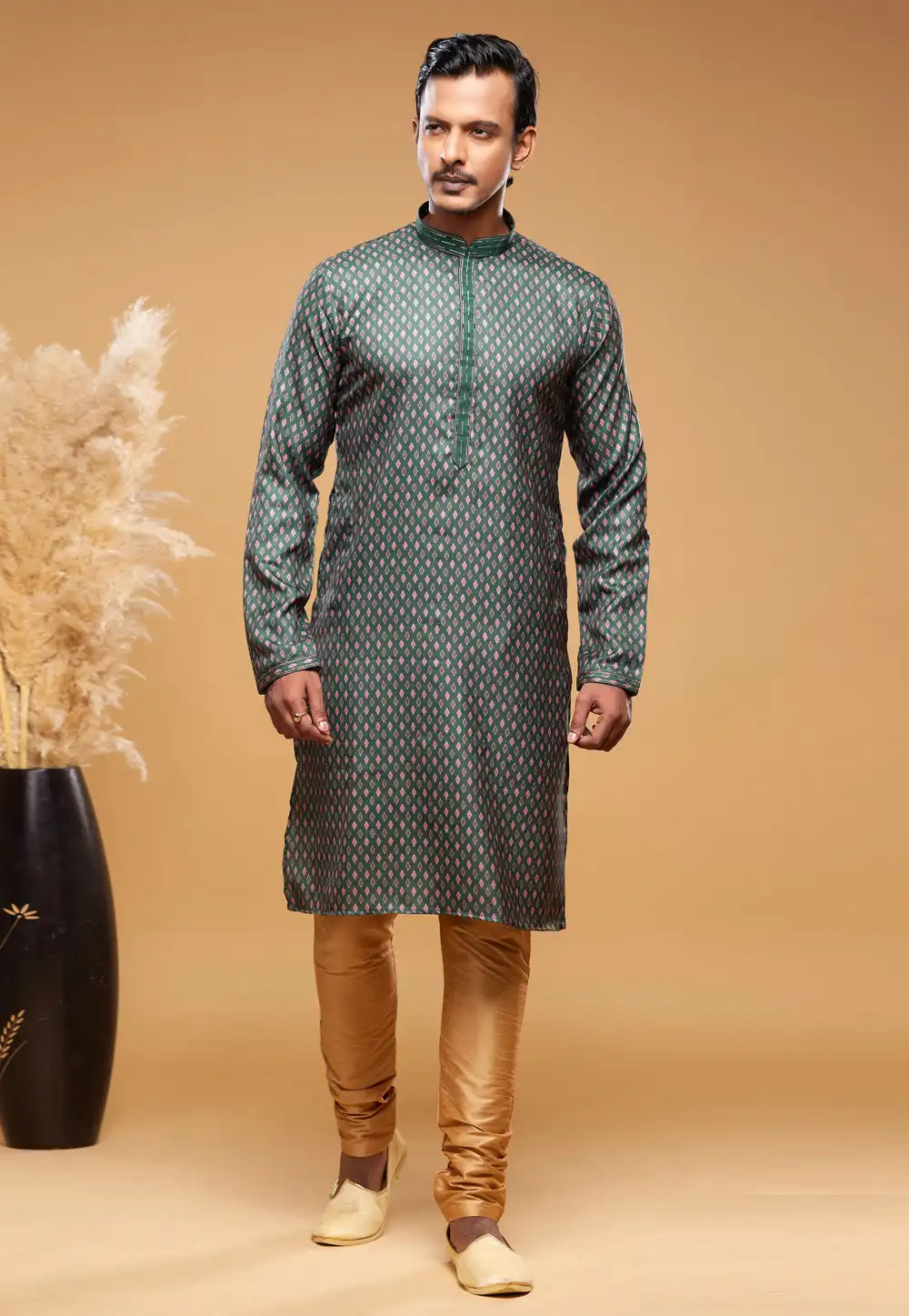 Green Art Silk Kurta Pajama 273592