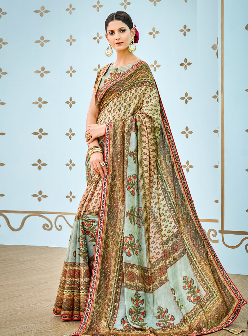 Light Green Banarasi Silk Festival Wear Saree 144169