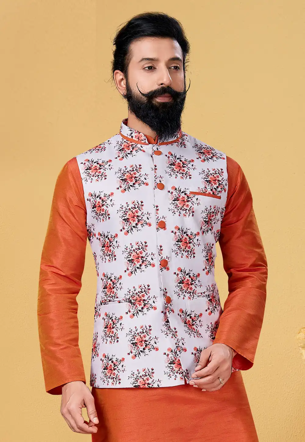 Off White Cotton Nehru Jacket 271553