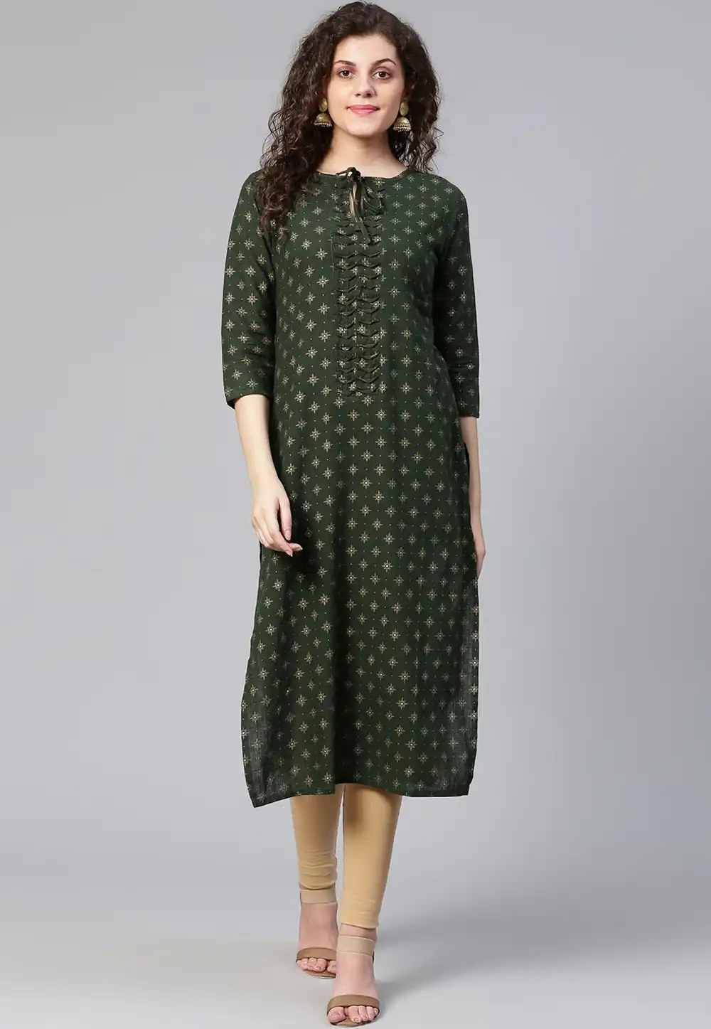 Green Viscose Rayon Tunic 267719