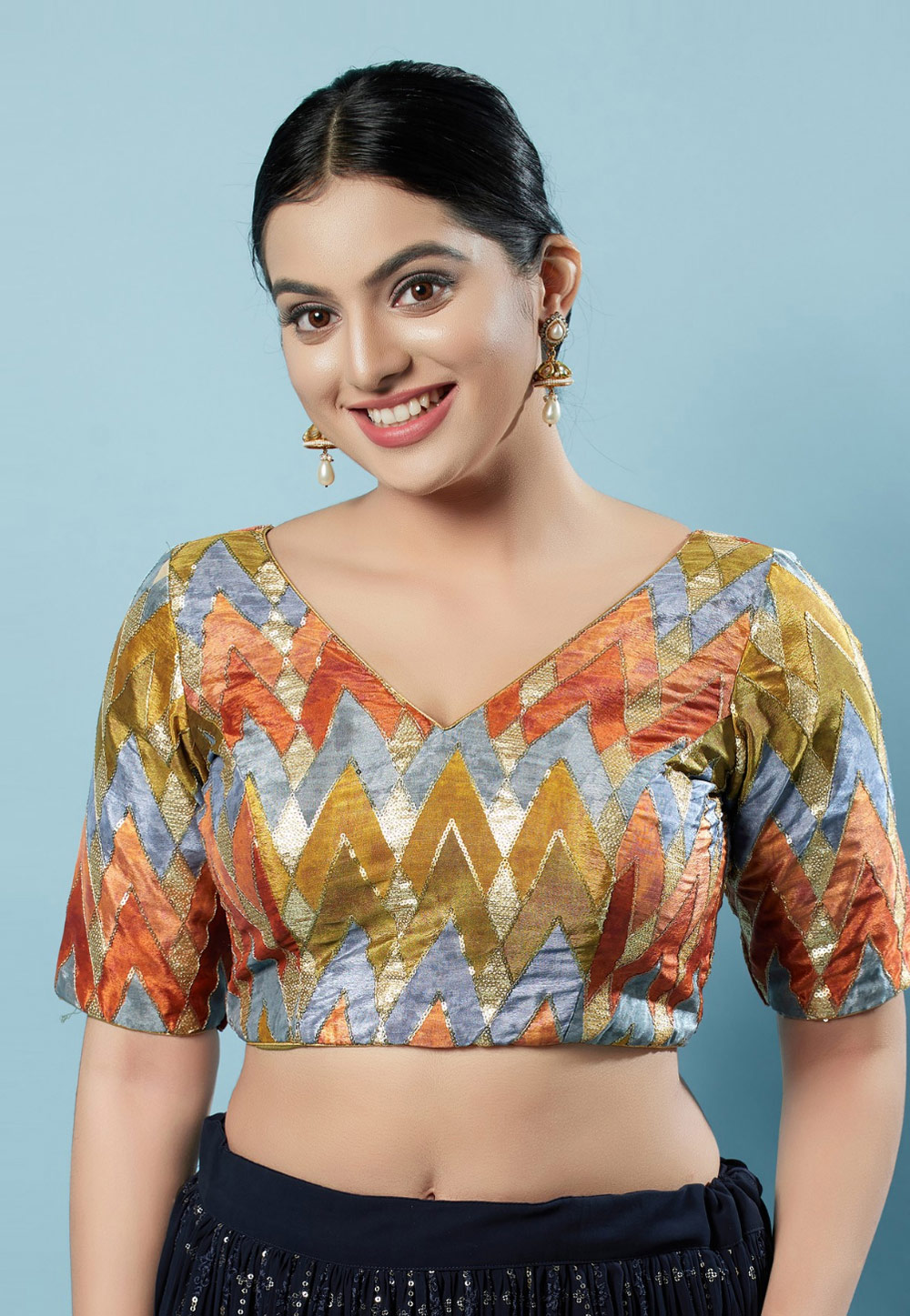 Multicolor Silk Readymade Blouse 276467