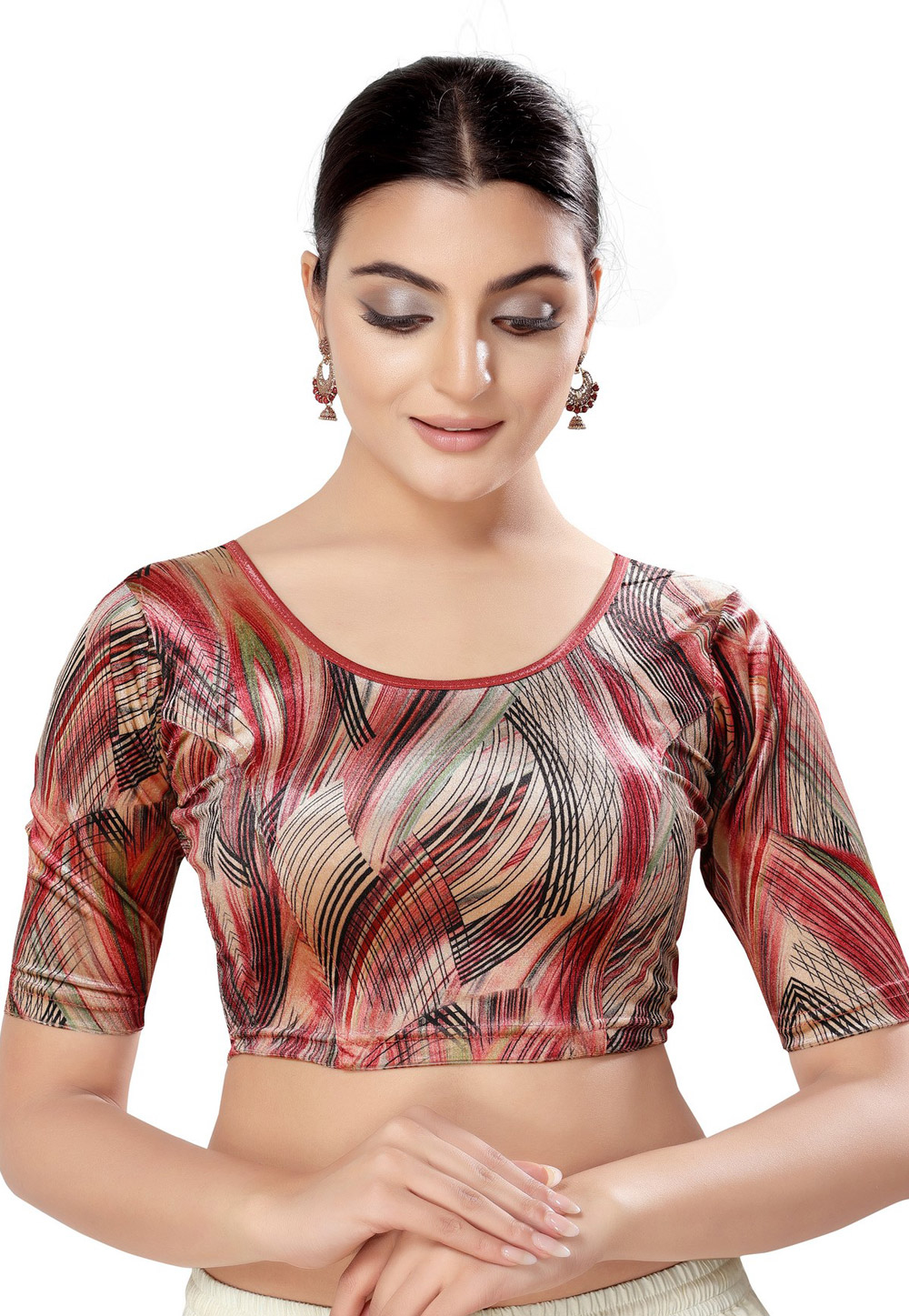 Red Velvet Readymade Blouse 277271