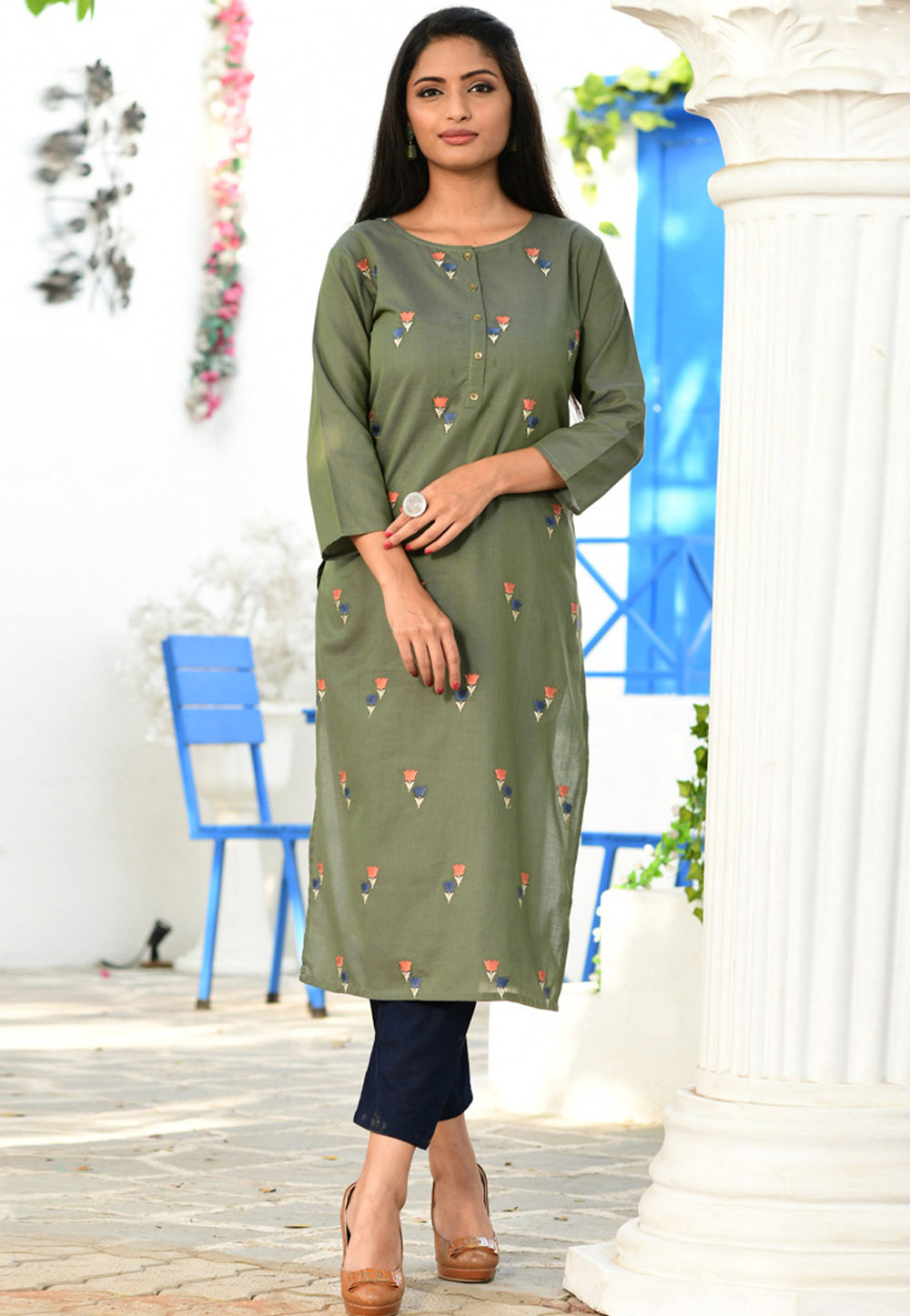 Green Cotton Tunic 225160