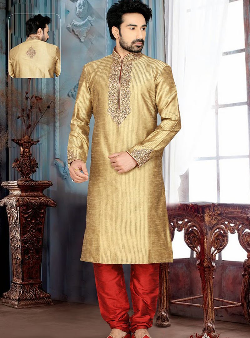 Golden Art Dupian Silk Kurta With Churidar 47725