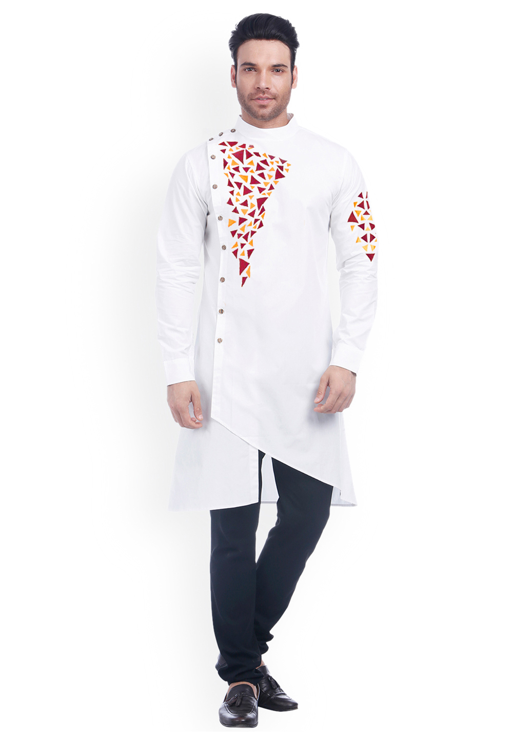White Cotton Kurta Pajama 236169