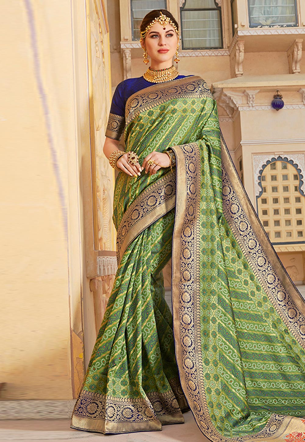 Green Silk Festival Wear Saree 199759