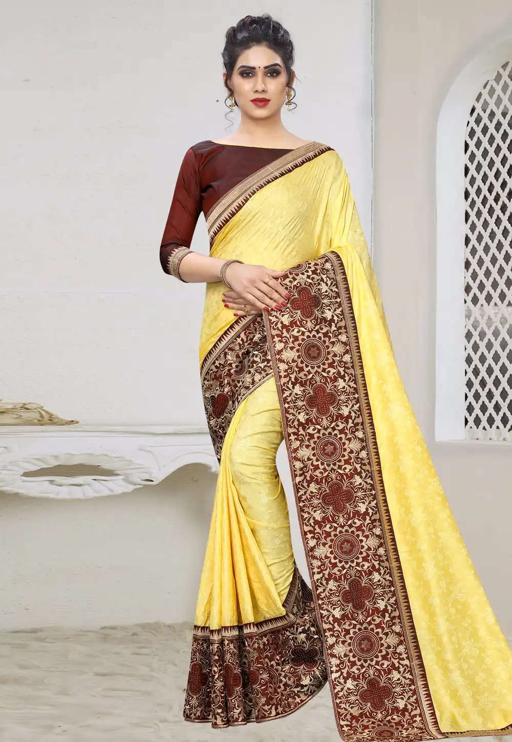 Yellow Silk Saree With Blouse 197900
