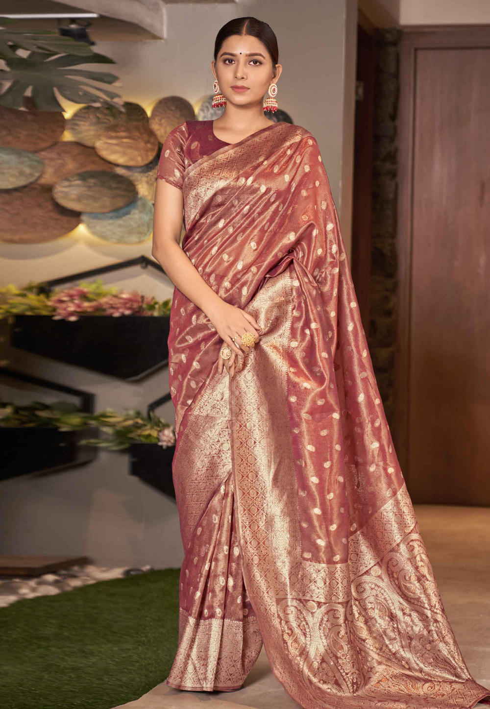 Pink Silk Saree With Blouse 264243