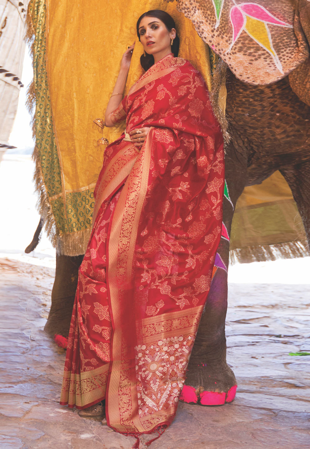 Maroon Silk Saree With Blouse 264373