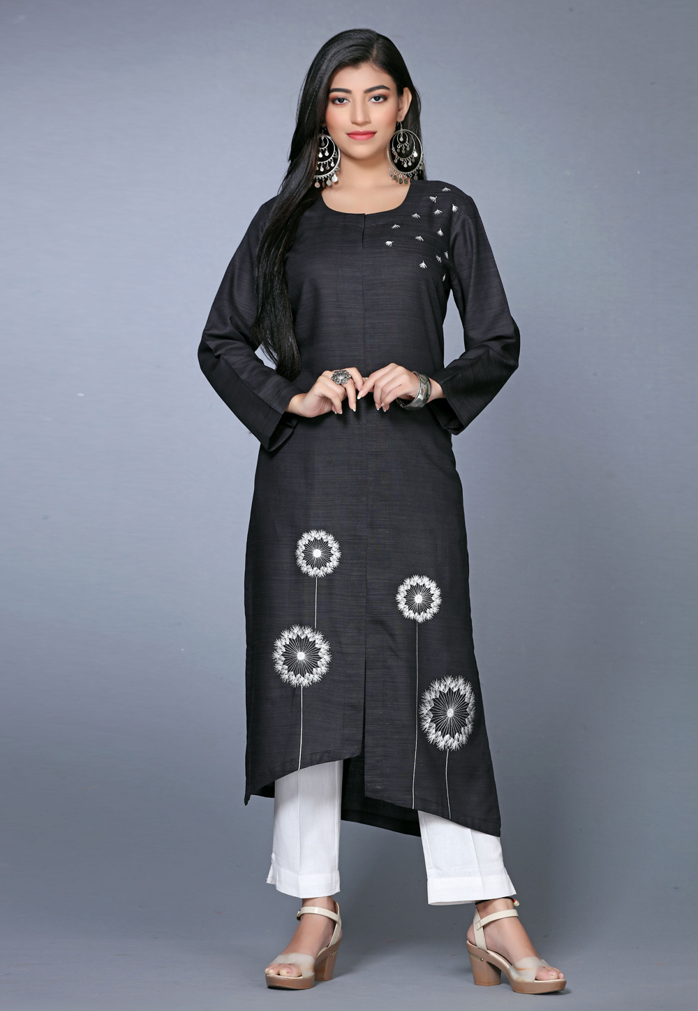 Black Silk Long Tunic 267770