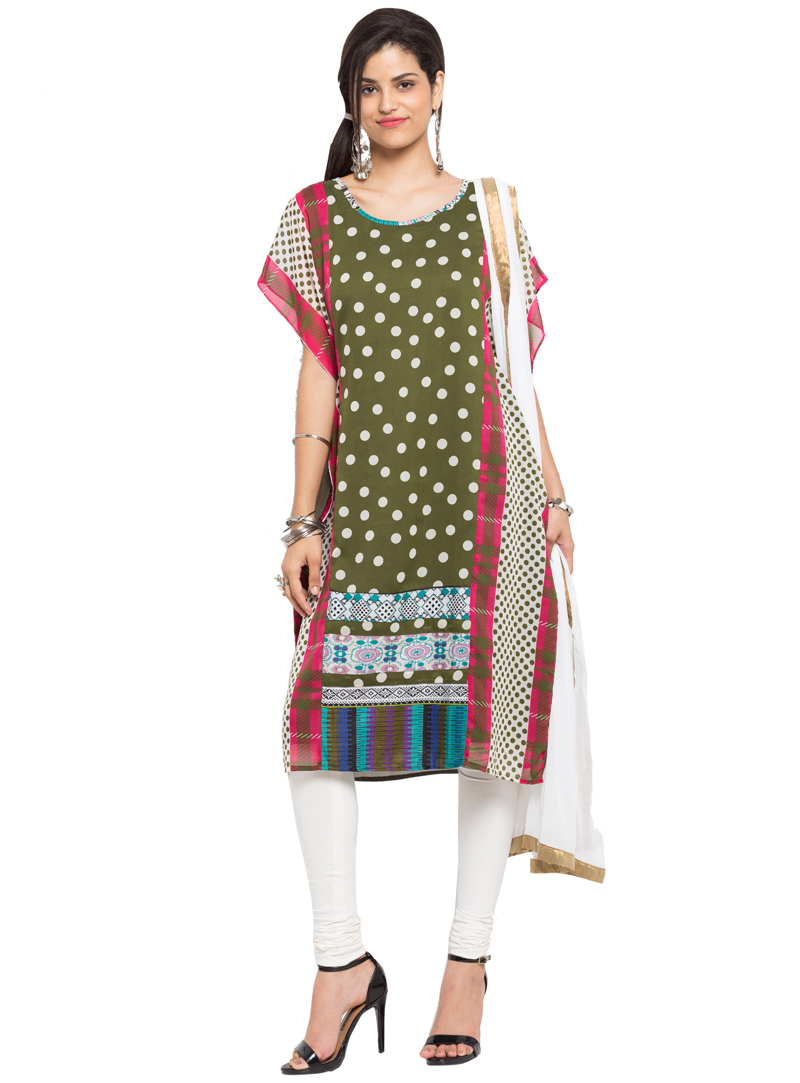 Green Georgette Readymade Suit 93828
