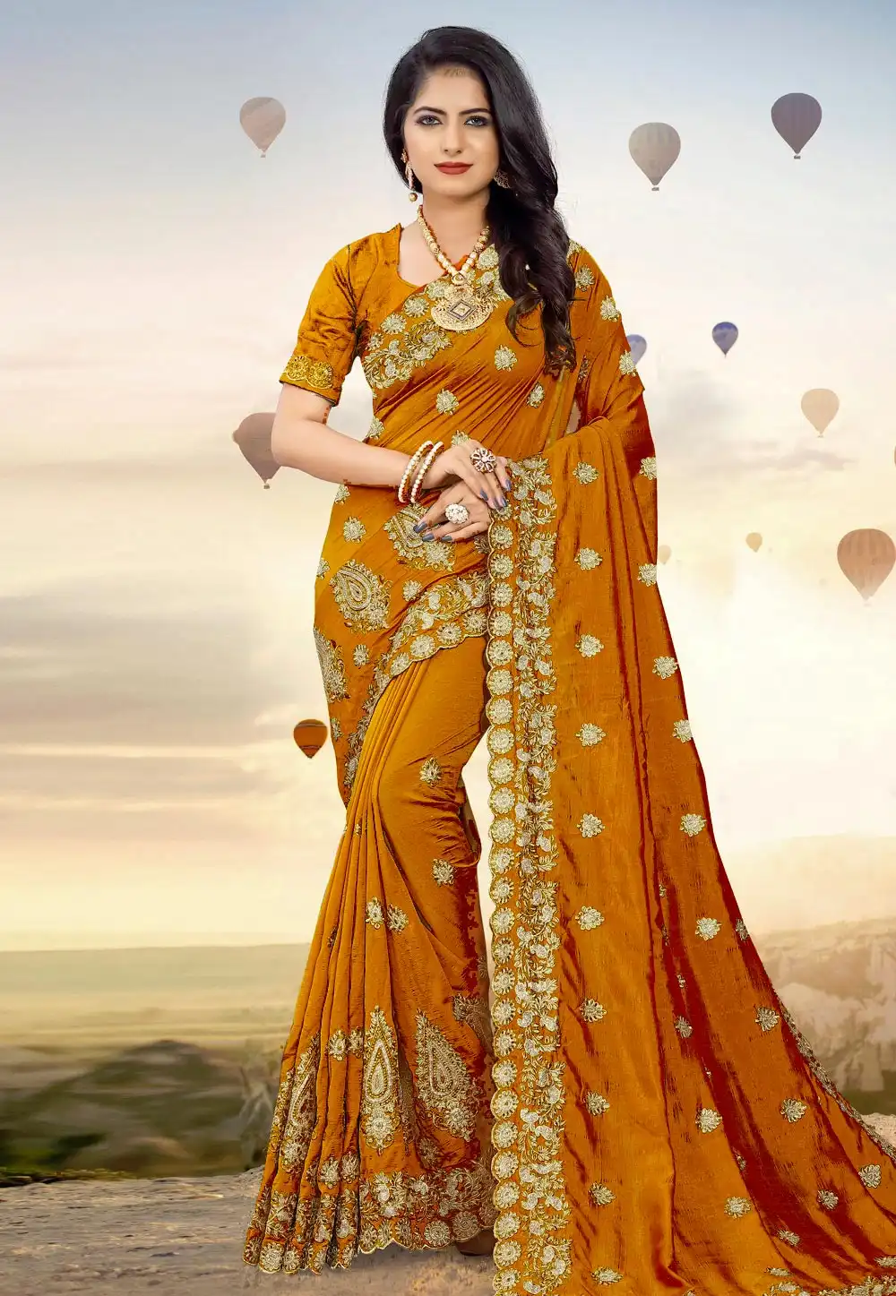 Yellow Silk Saree With Blouse 203241