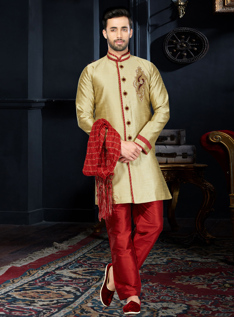 Golden Art Dupion Readymade Kurta Pajama 103971