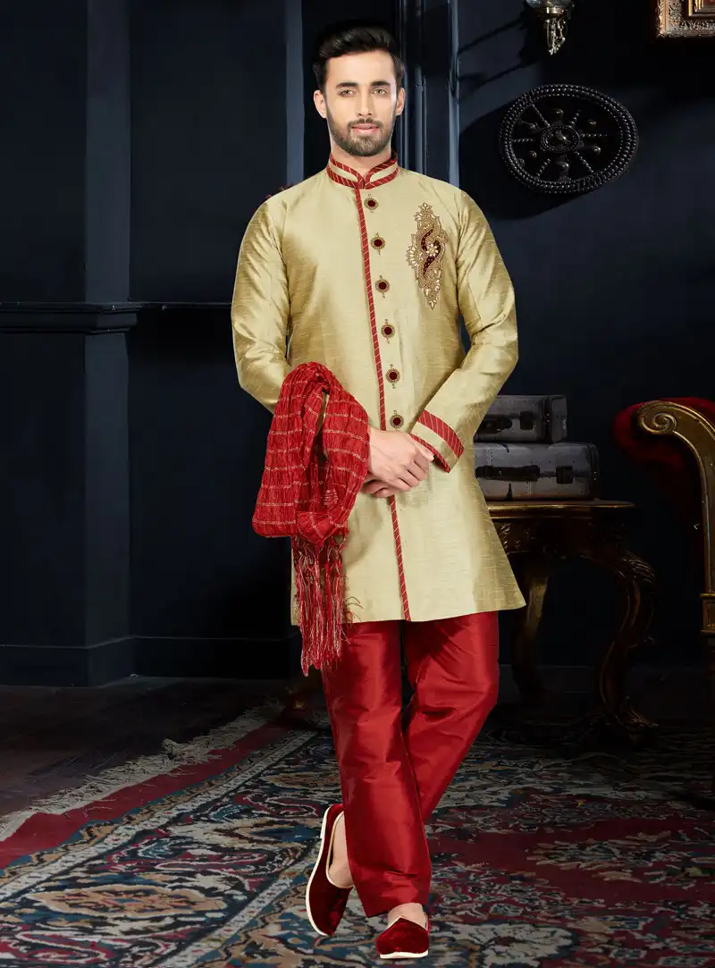 Golden Art Dupion Readymade Kurta Pajama 103971