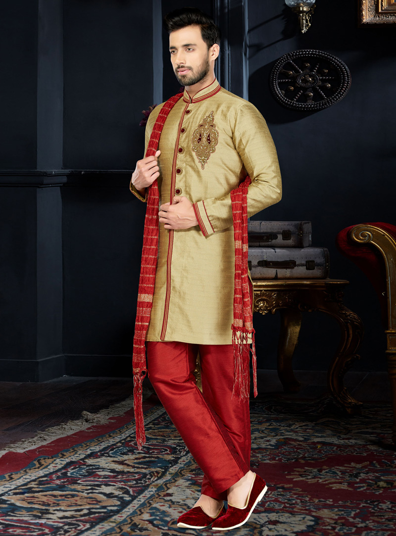 Golden Art Dupion Readymade Kurta Pajama 103972