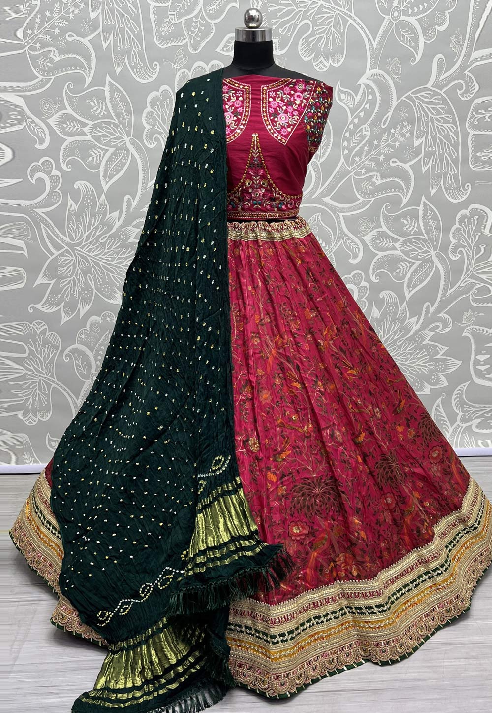 Pink Silk Wedding Lehenga Choli 275867