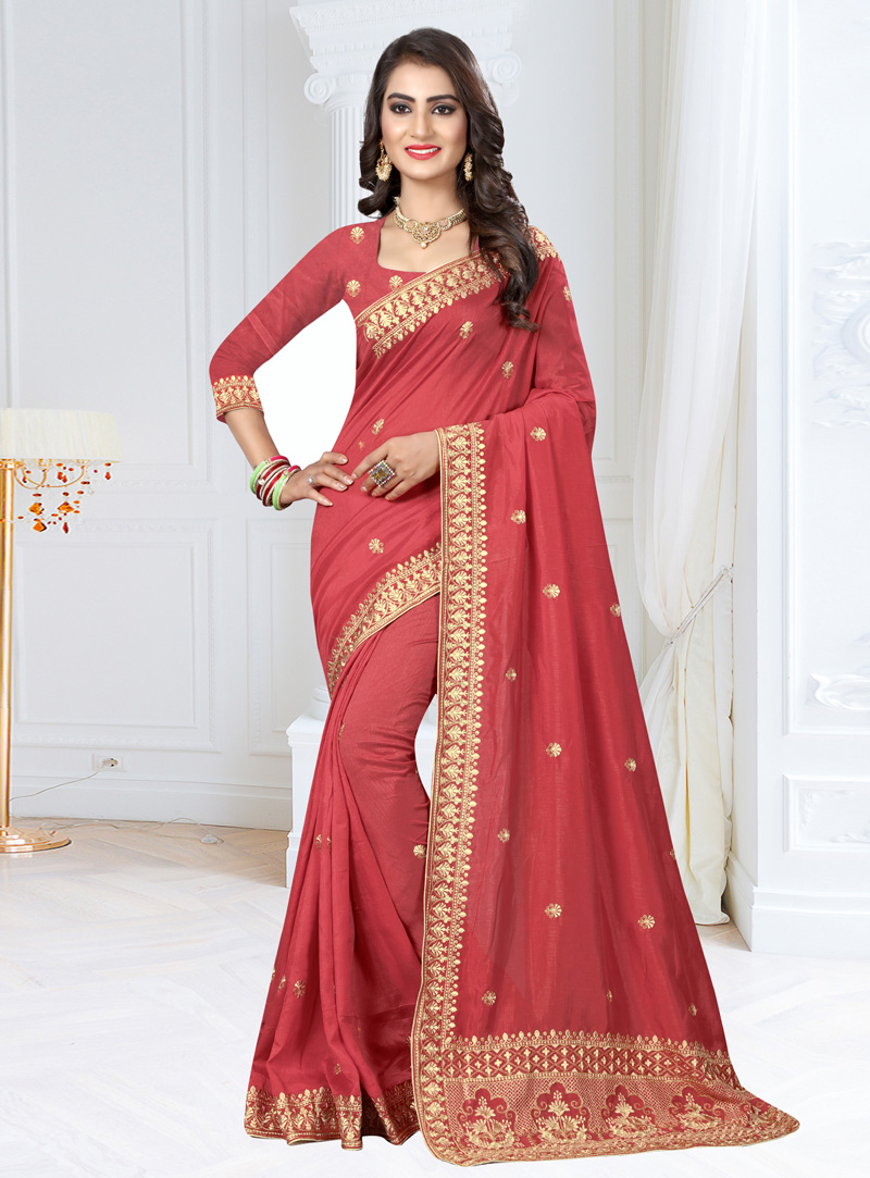 Pink Silk Festival Wear Saree 146438