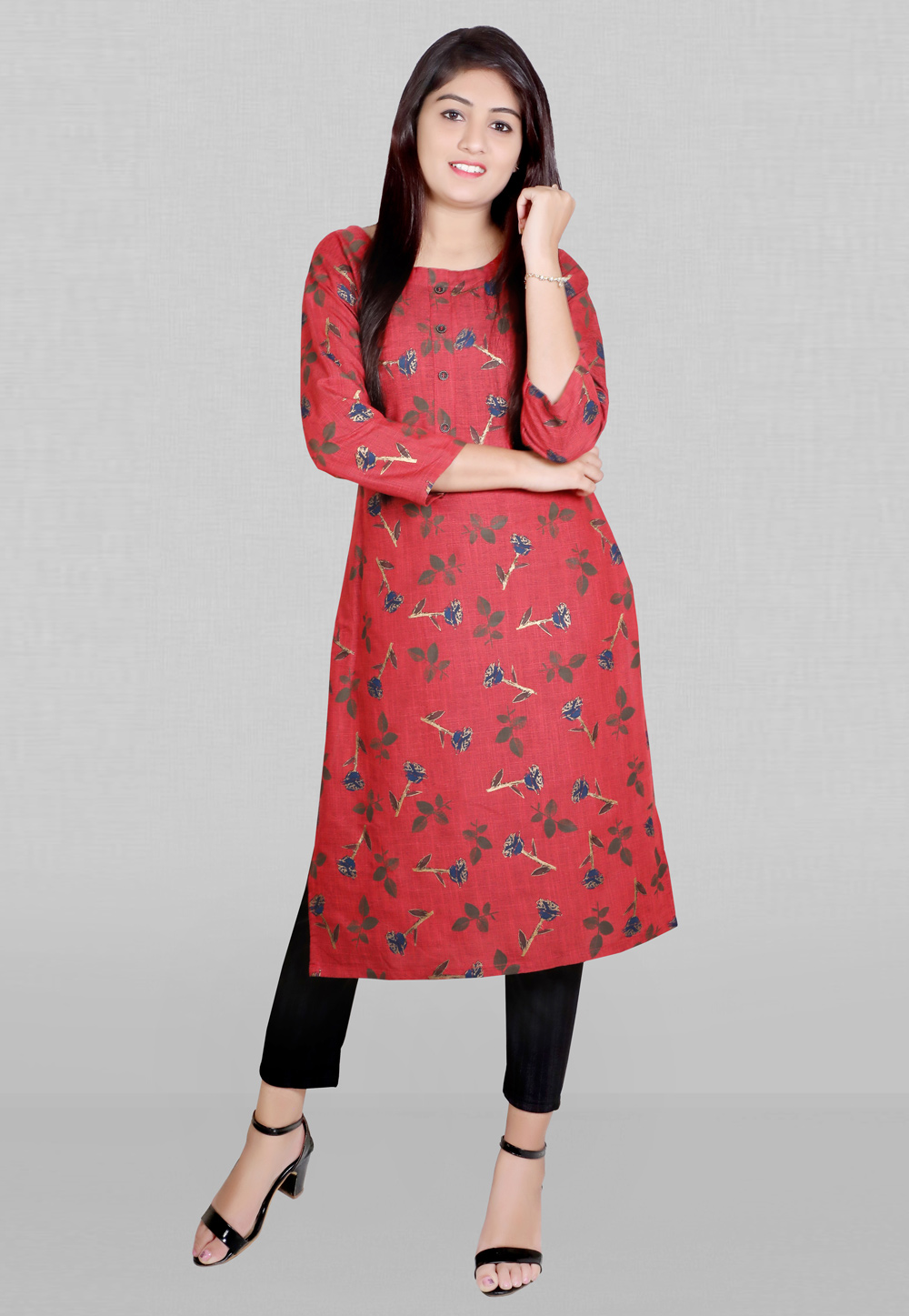 Red Rayon Tunic 234878