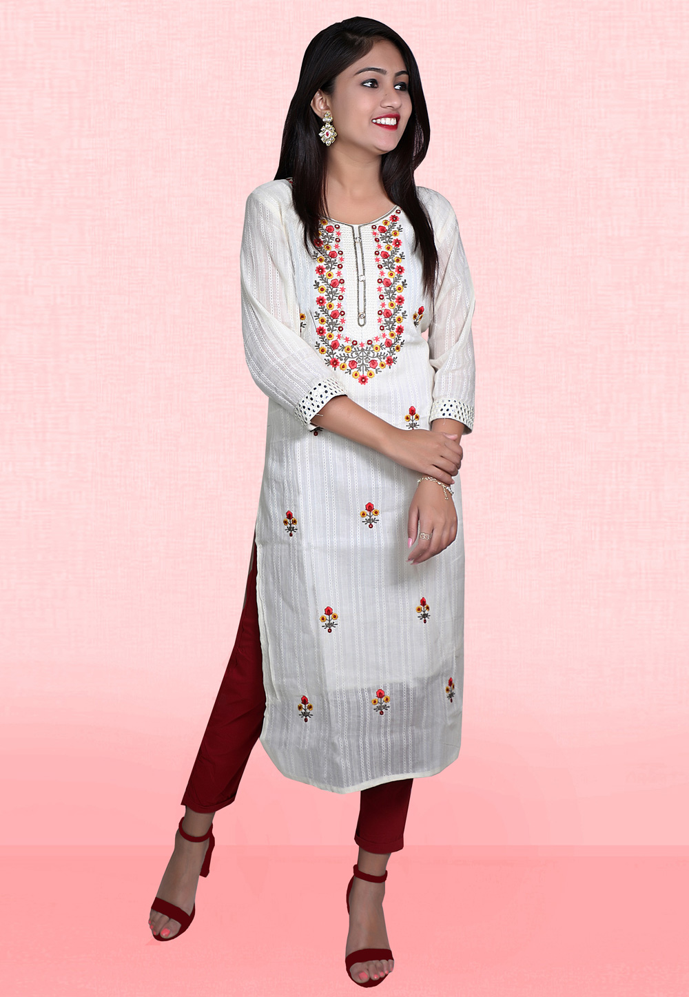 Off White khadi Cotton Tunic 238393
