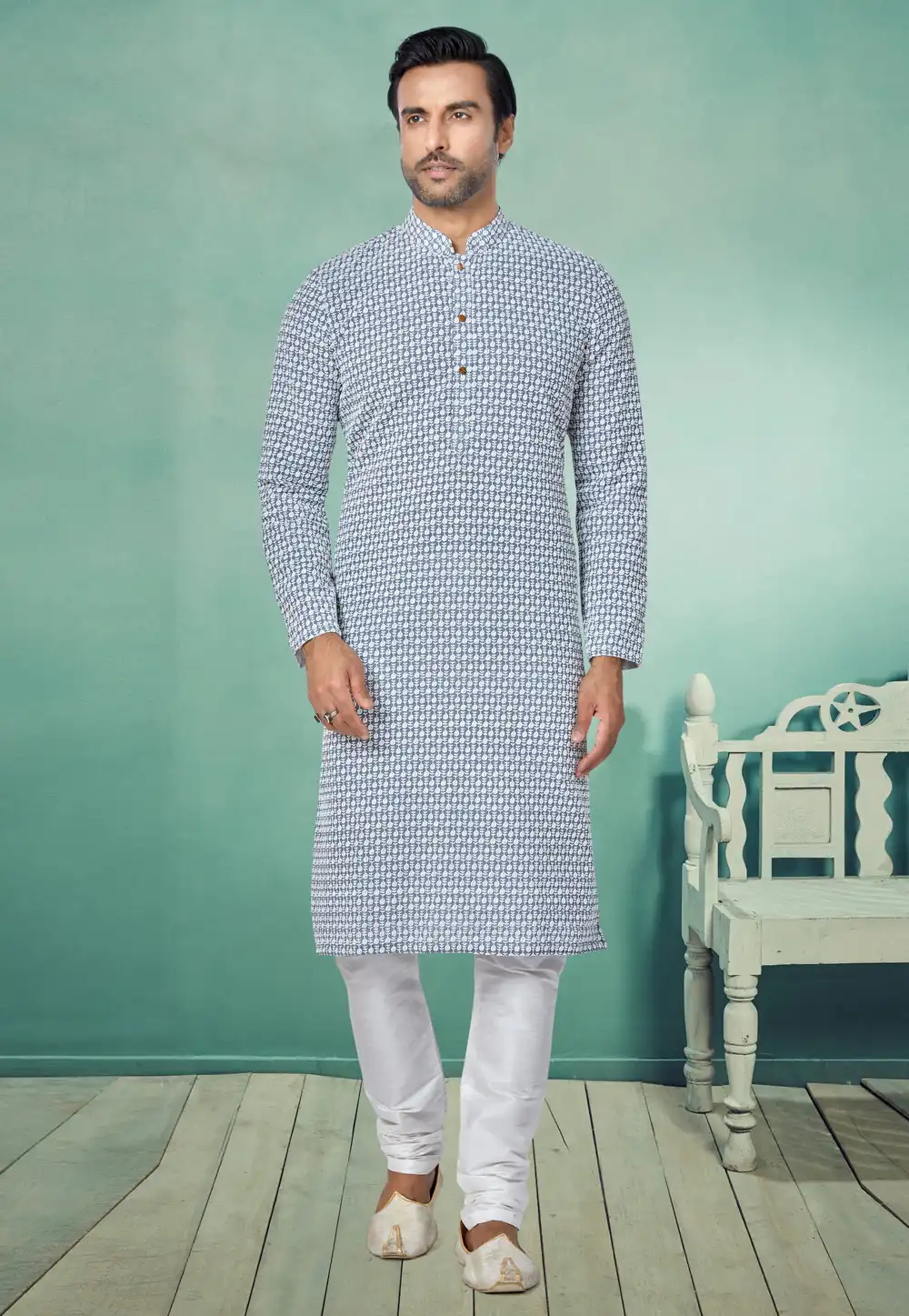 Grey Georgette Kurta Pajama 259499