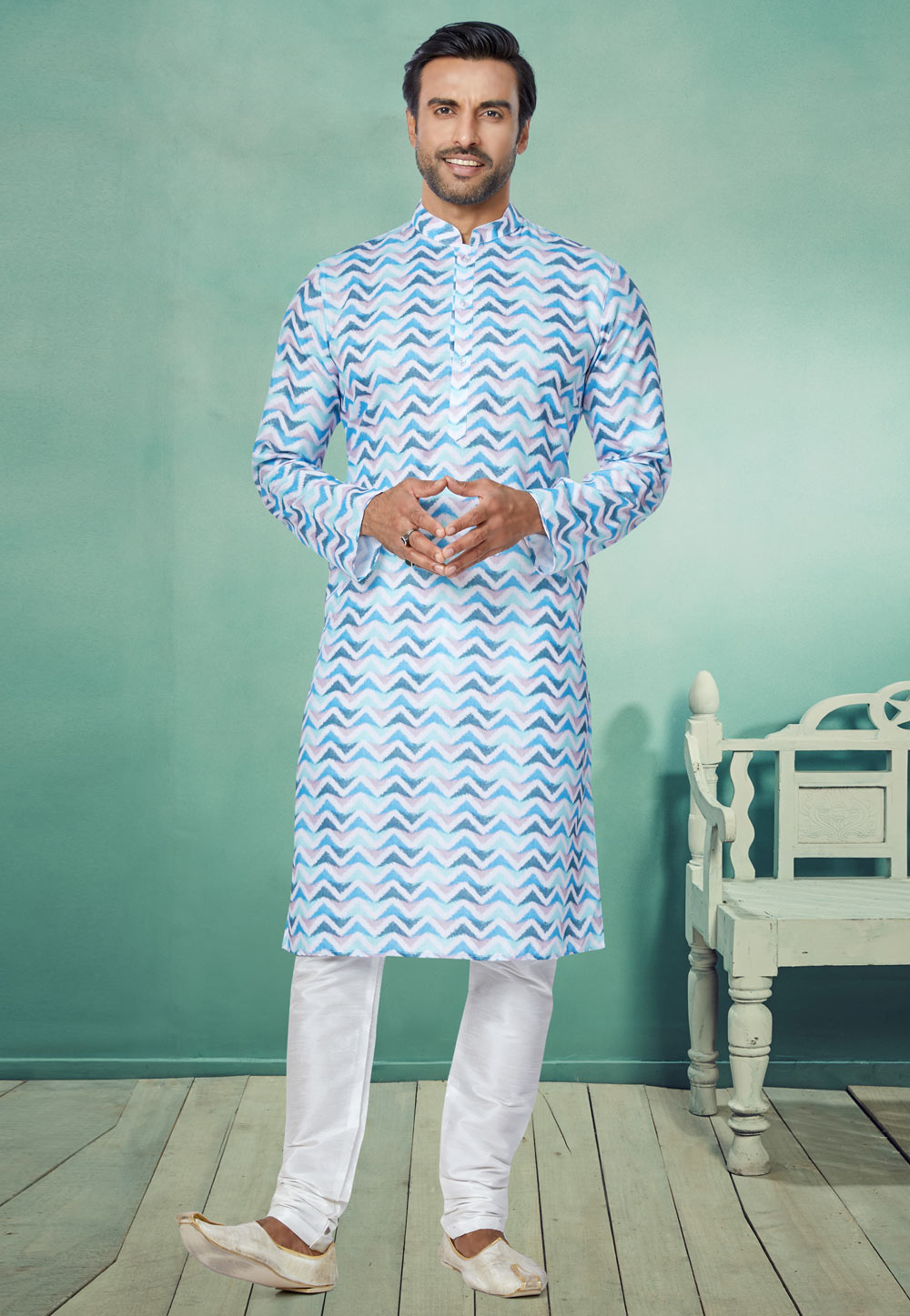 Multicolor Cotton Printed Kurta Pajama 259587