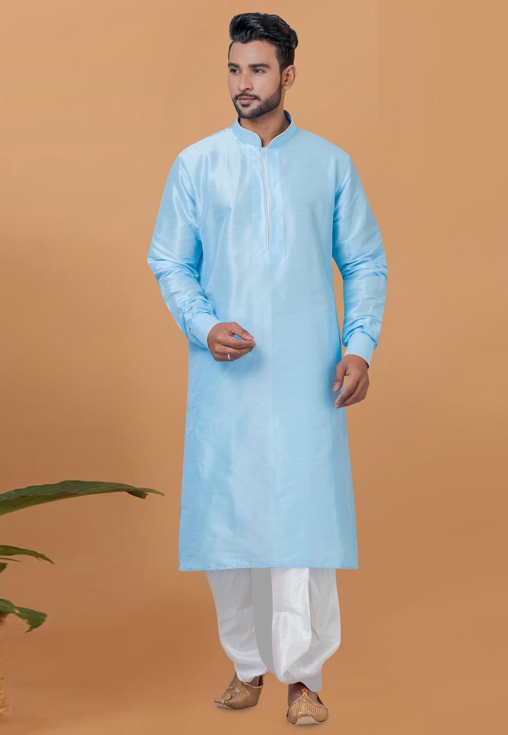 Sky Blue Banarasi Dhoti Kurta 272272