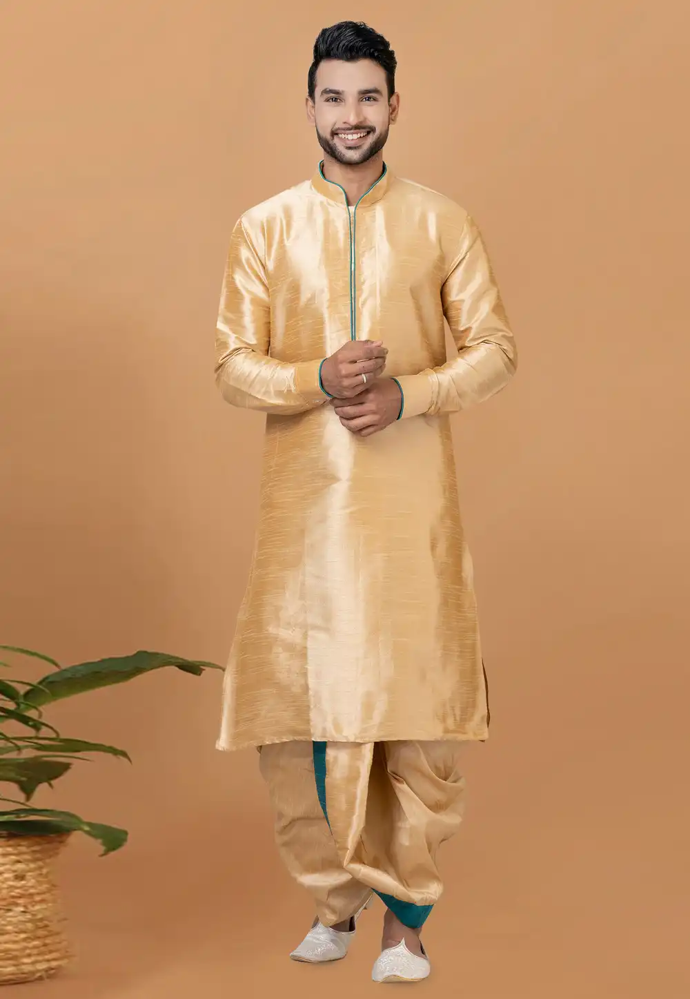 Beige Banarasi Dhoti Kurta 272275
