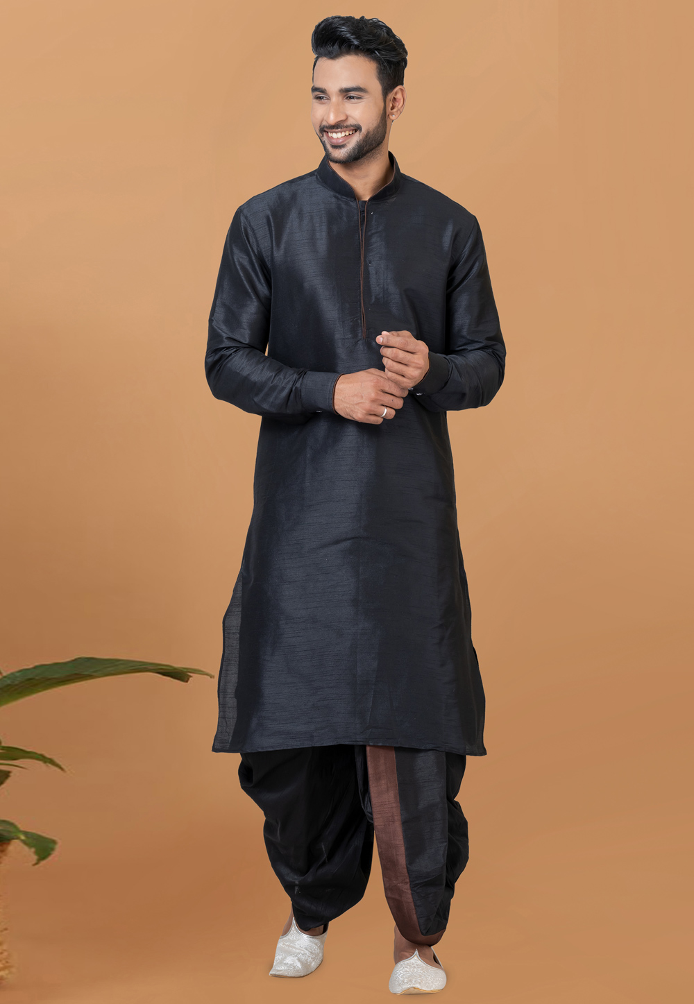 Black Banarasi Dhoti Kurta 272277
