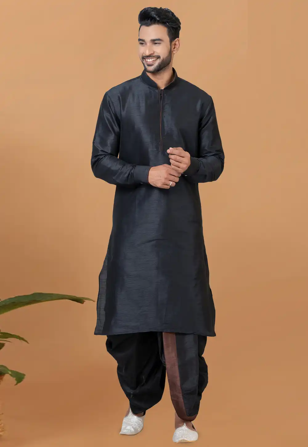 Black Banarasi Dhoti Kurta 272277