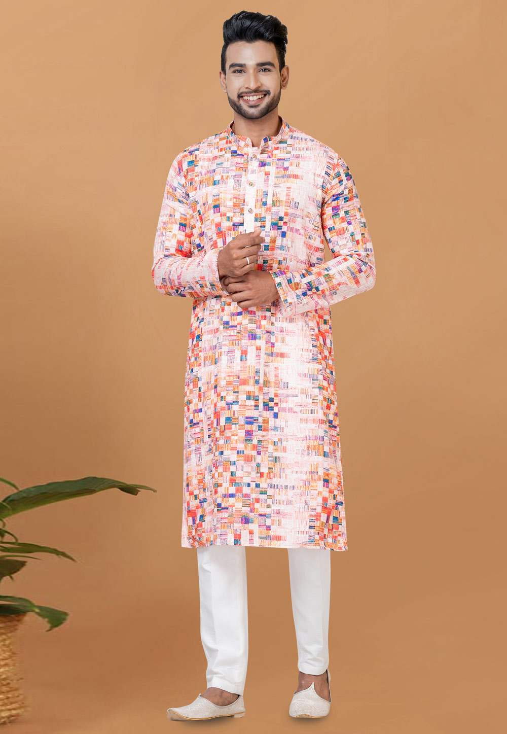 Multicolor Cotton Kurta Pajama 273041