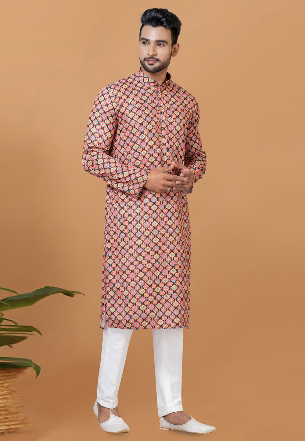 Multicolor Cotton Kurta Pajama 273053