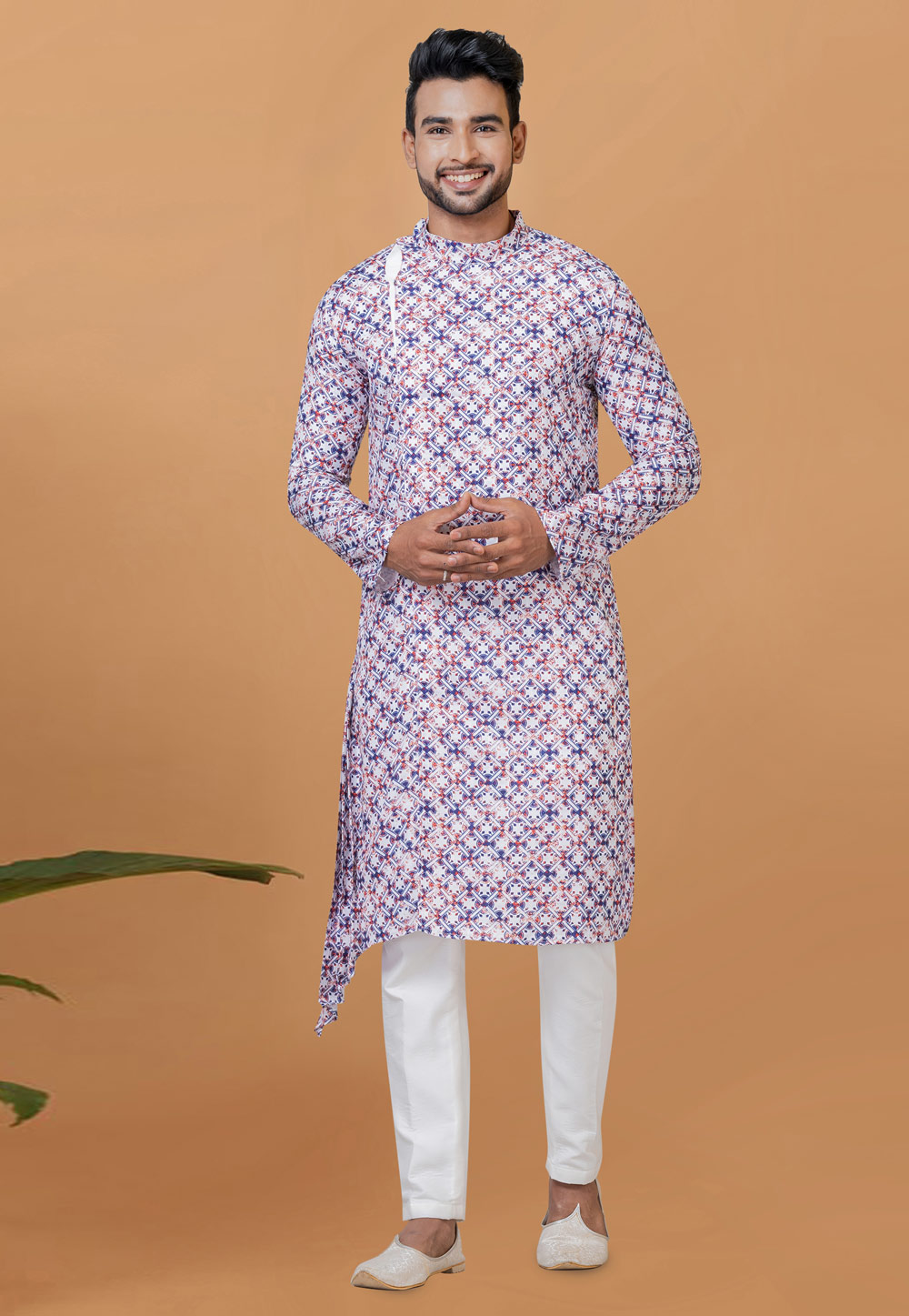 White Cotton Kurta Pajama 273069