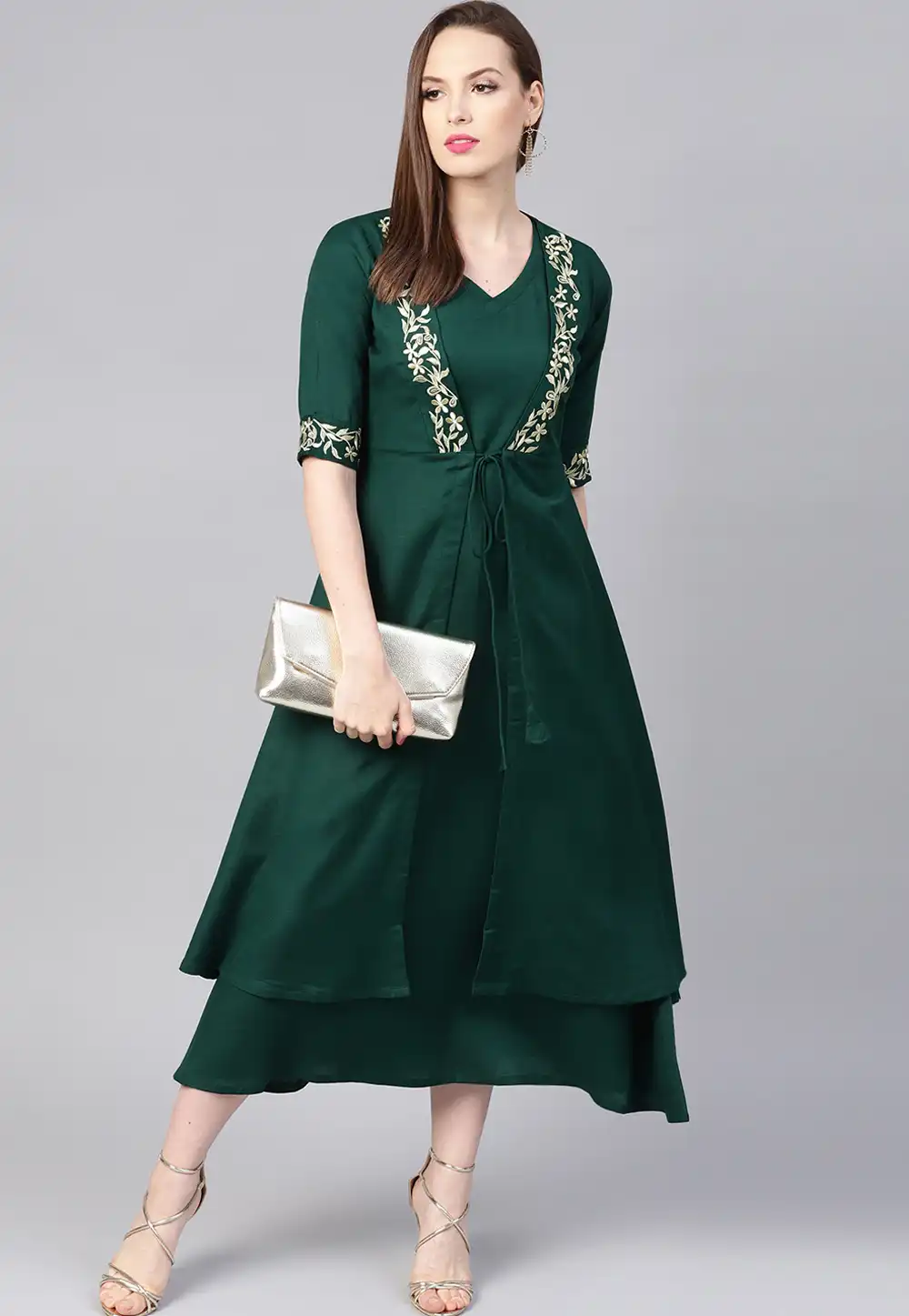Green Rayon Readymade Kurti 188947
