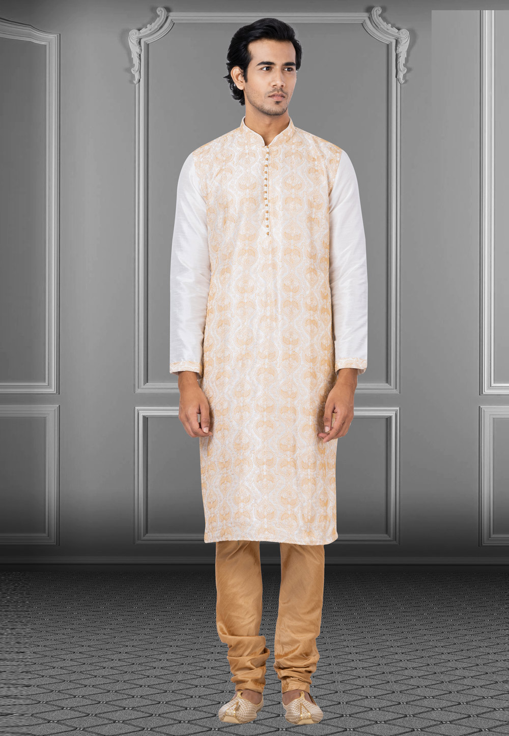 Cream Dupion Kurta Pajama 249800