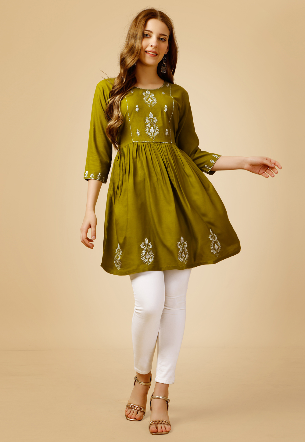 Mehndi Rayon Tunic 266146
