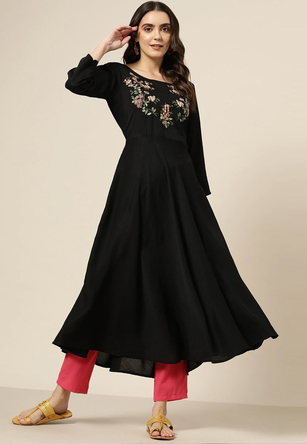 Black Georgette Tunic 244424