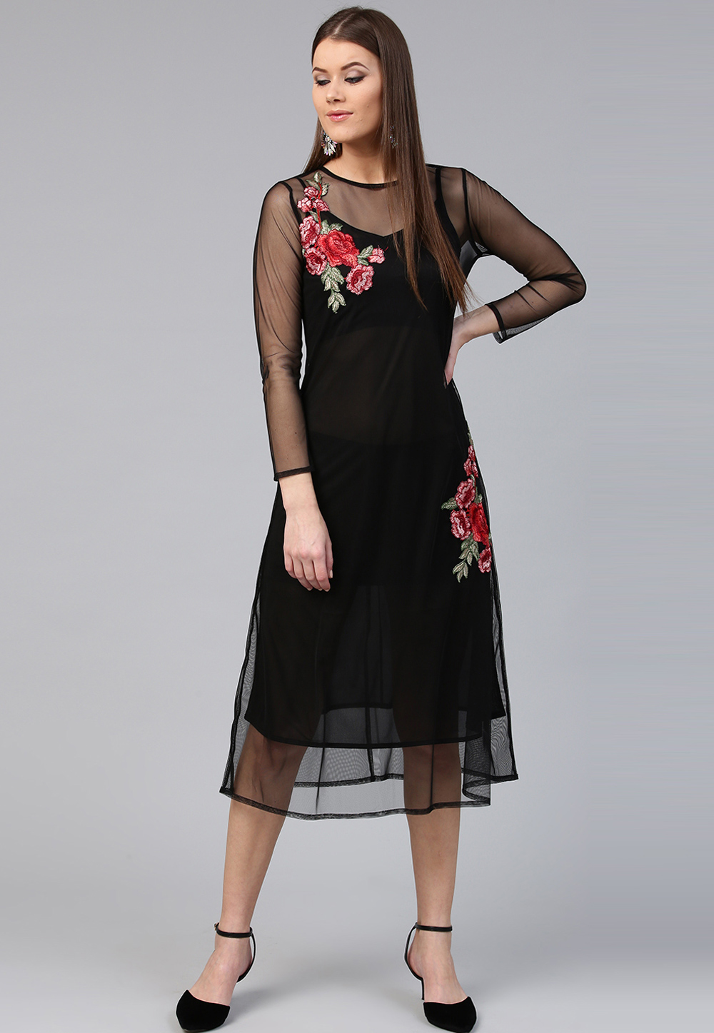 Black Rayon Readymade Kurti 188969