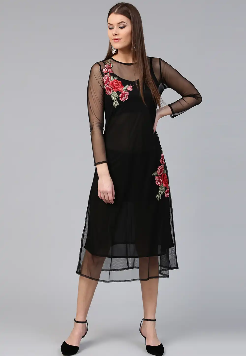 Black Rayon Readymade Kurti 188969