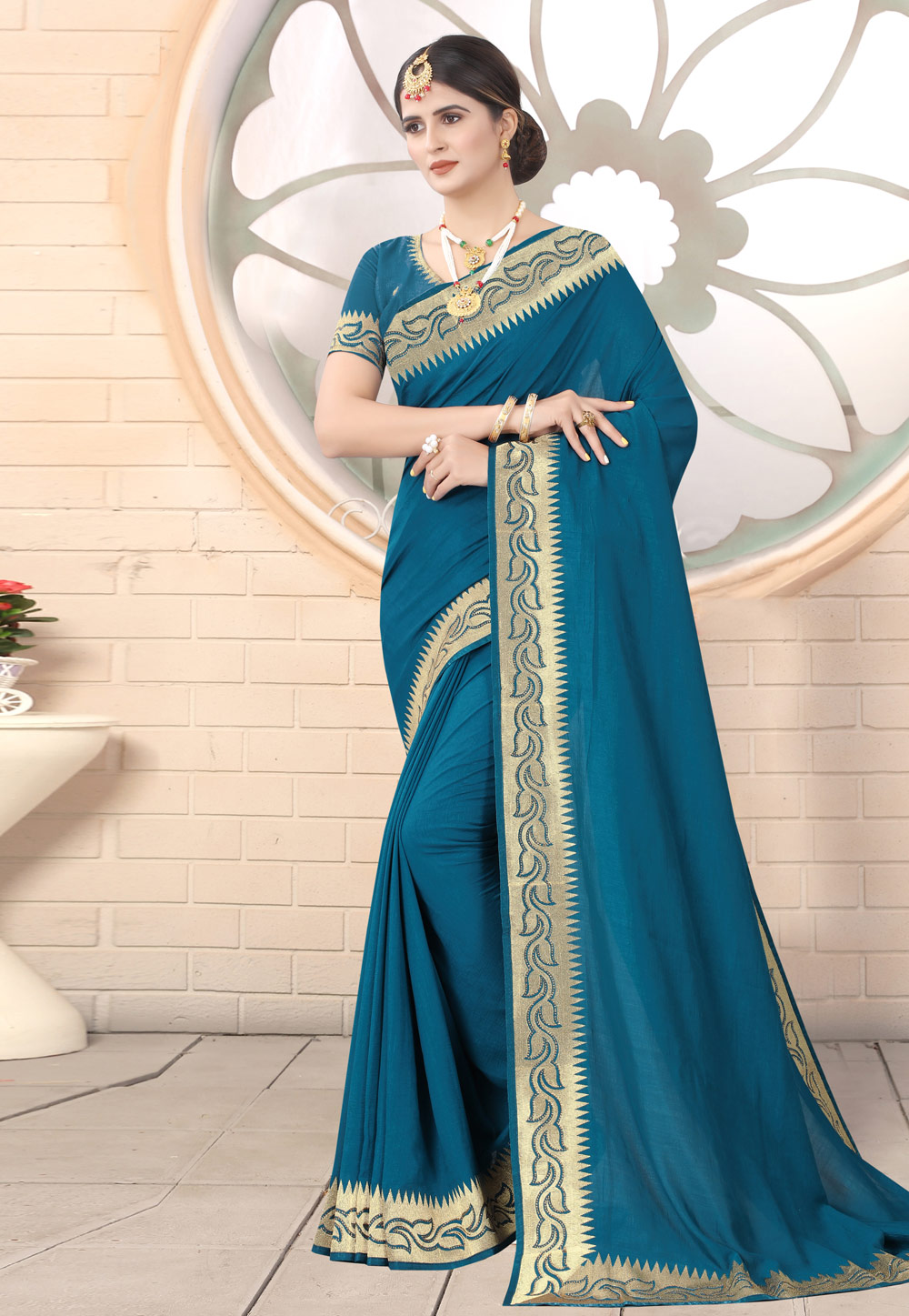 Blue Silk Festival Wear Saree 222379