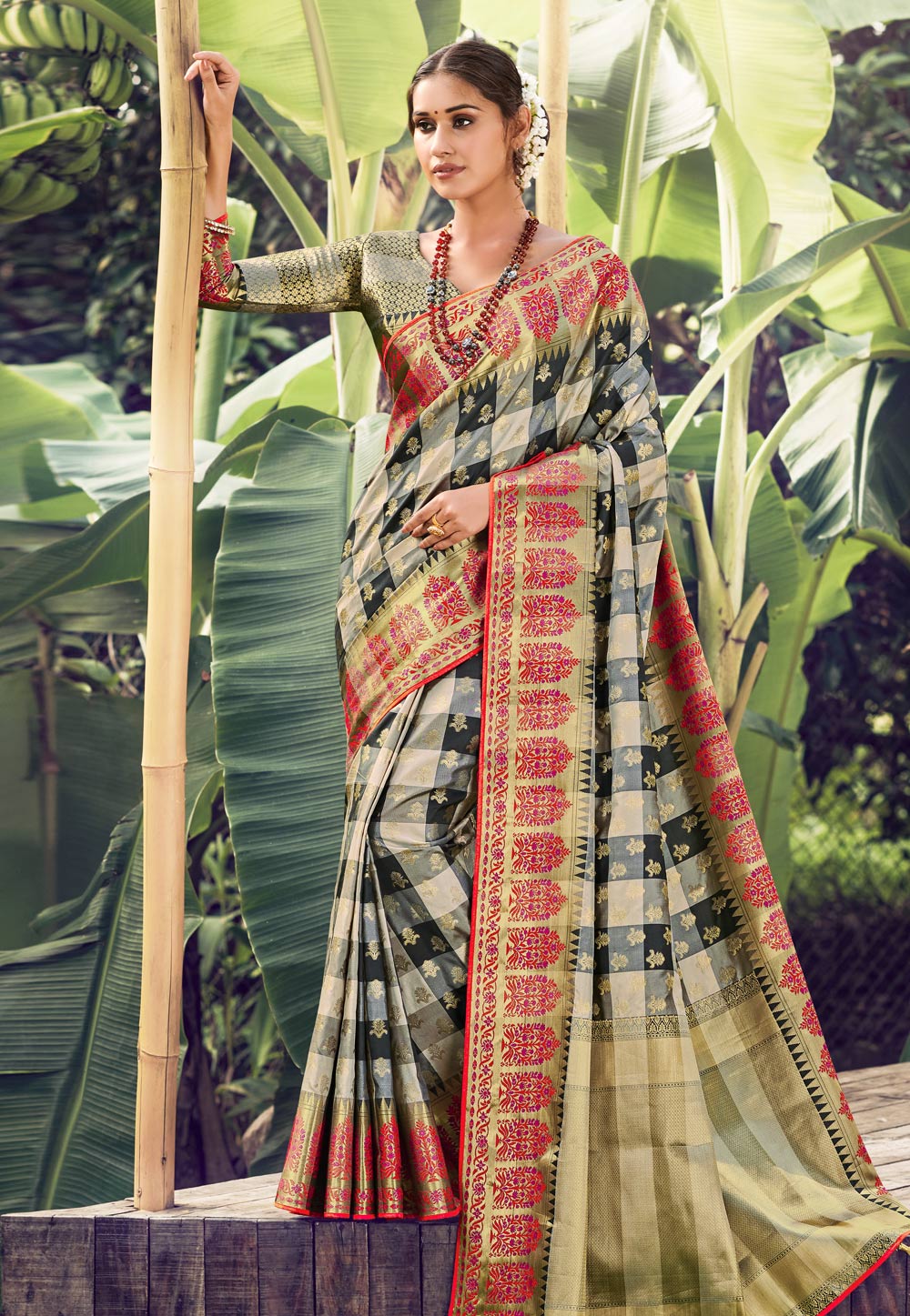 Black Silk Saree 217909