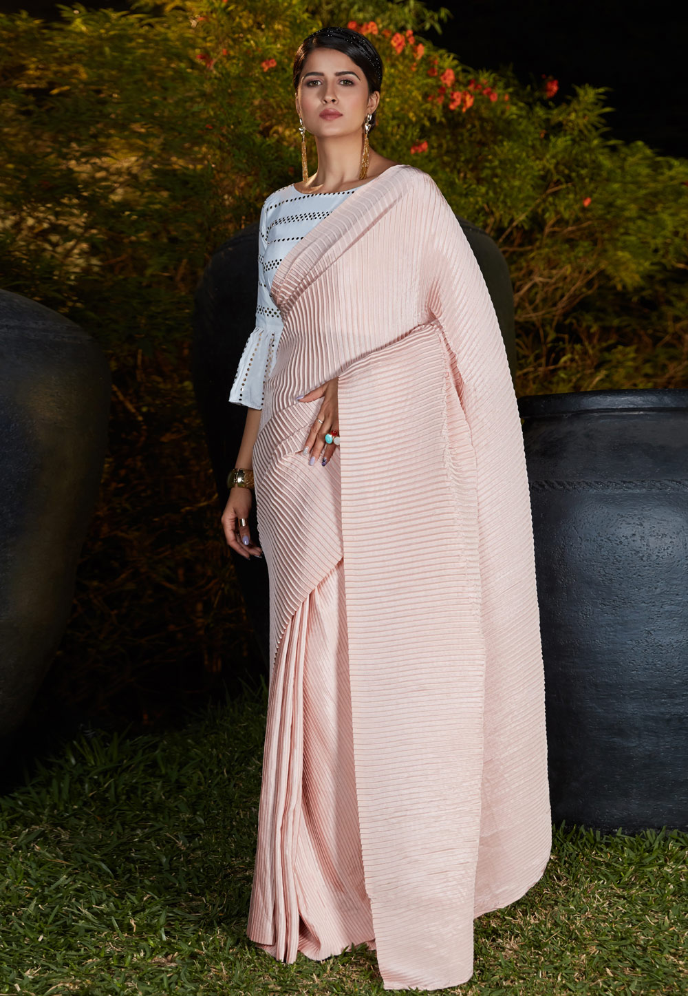 Pink Silk Party Wear Saree 217894