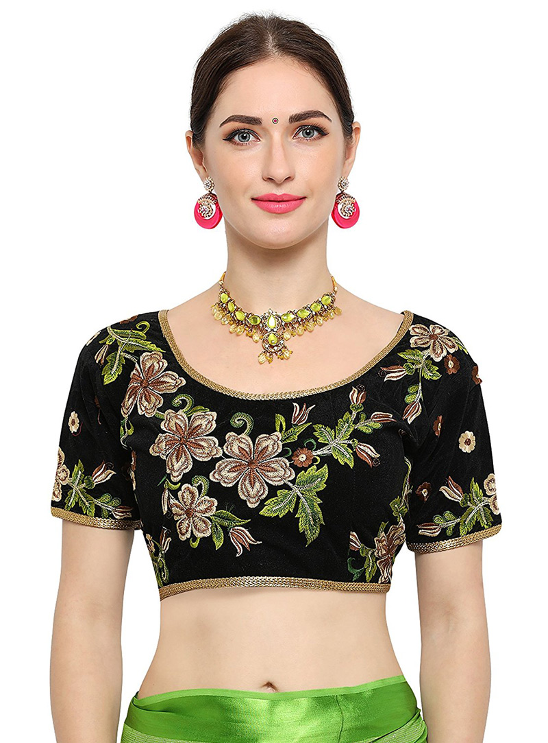 Black Velvet Readymade Blouse 153277