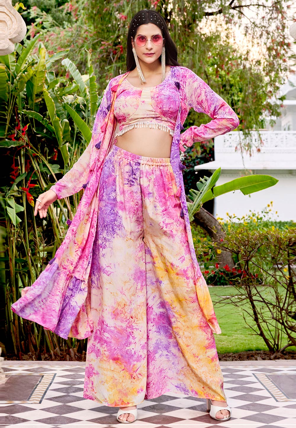 Purple Silk Kurta Set With Jacket 264900