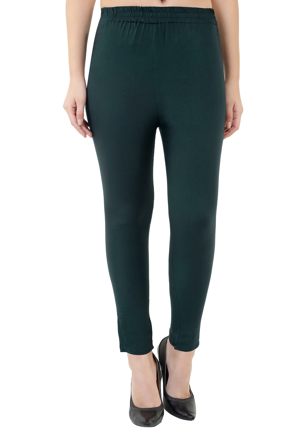 Teal Green Lycra Readymade Leggings 180668